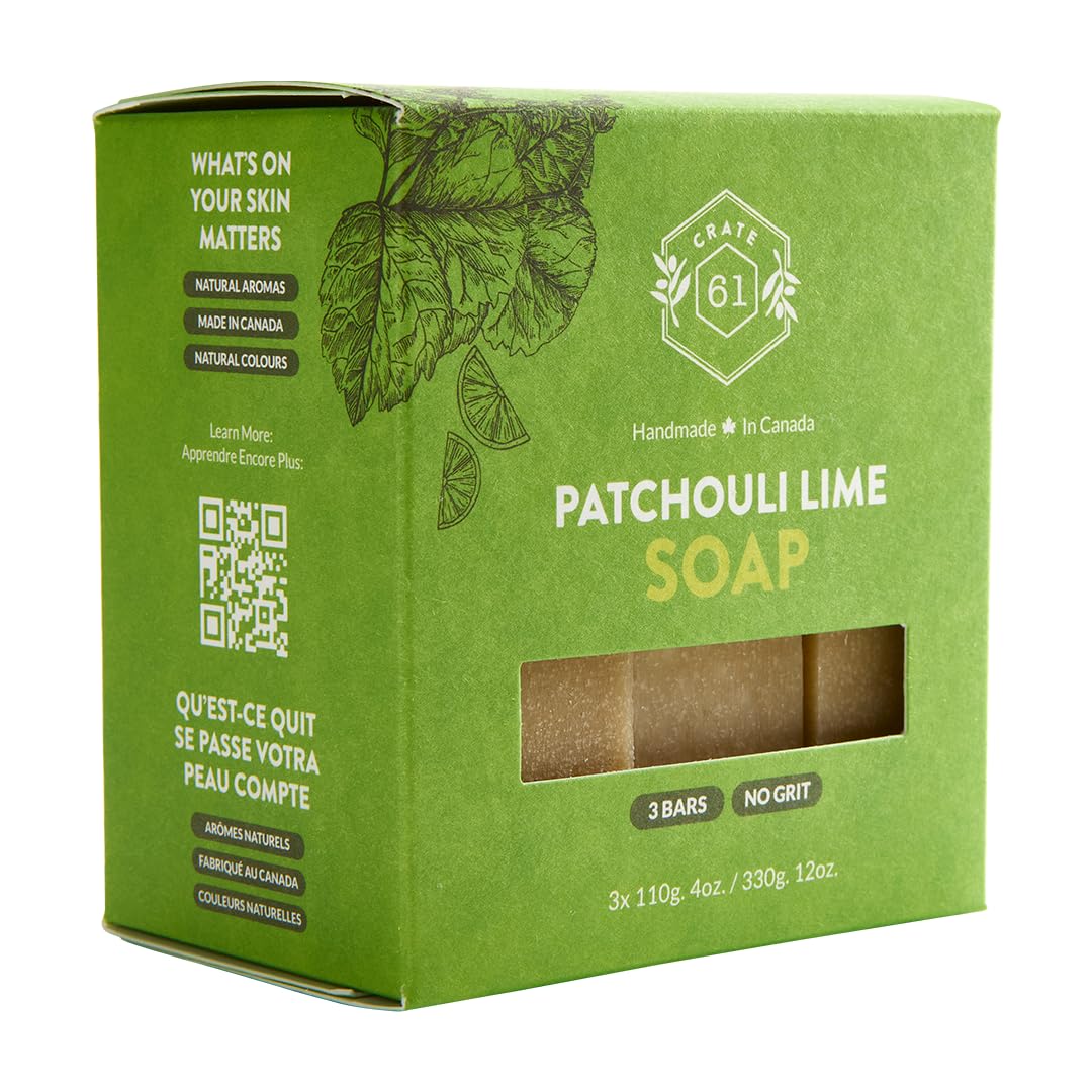 Crate 61, Handmade in Canada, Plant Based Cold Process Natural Bar Soap For Face And Body, With Premium Essential Oils, For Men And Women 3 Pack Beauty & Personal Care Crate 61 Organics