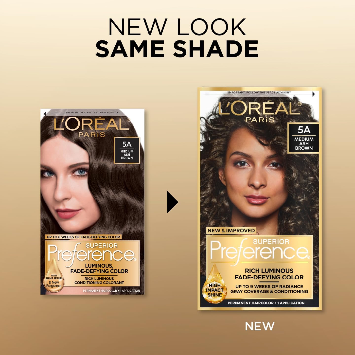 L'Oreal Paris Superior Preference Fade-Defying Color + Shine System 5A Medium Ash Brown Permanent Hair Color Beauty & Personal Care L'Oreal Paris
