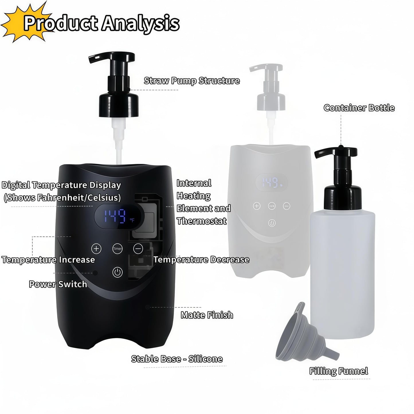 Hot Lather Machine for Shaving Professional Lather Maker for Men Face Shaving Large Capacity Shaving Foam Warmer for Home Salon Barber Shop, Beauty and Personal Care JOJOCOSMO
