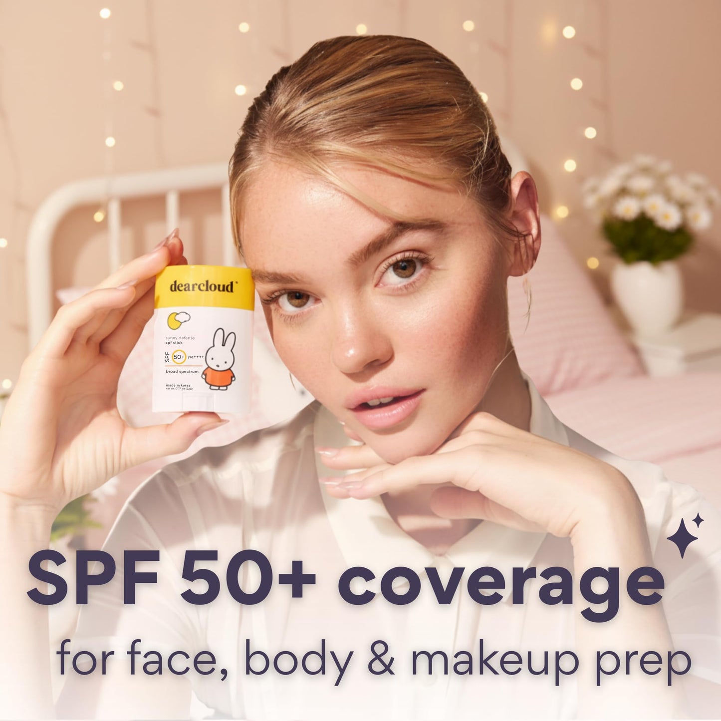 Miffy Sunny Defense Sun Stick SPF 50+ PA++++ - Korean Sunscreen for Face & Travel Size (.77 oz) Beauty & Personal Care dearcloud