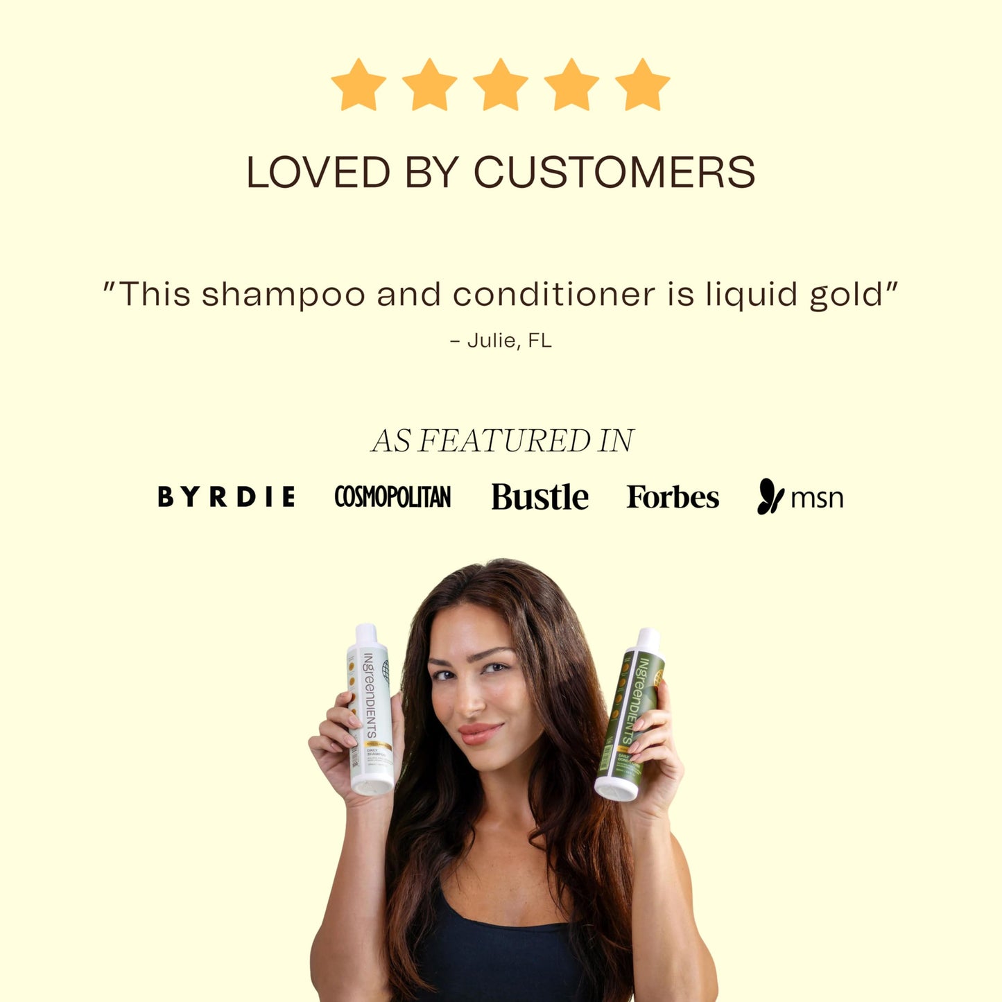 Ingreendients Non Toxic Vegan Shampoo and Conditioner with Organic Ingredients, Apple Cider Vinegar, Tea Tree Oil - Color Safe, Paraben & Gluten Free Beauty & Personal Care Ingreendients