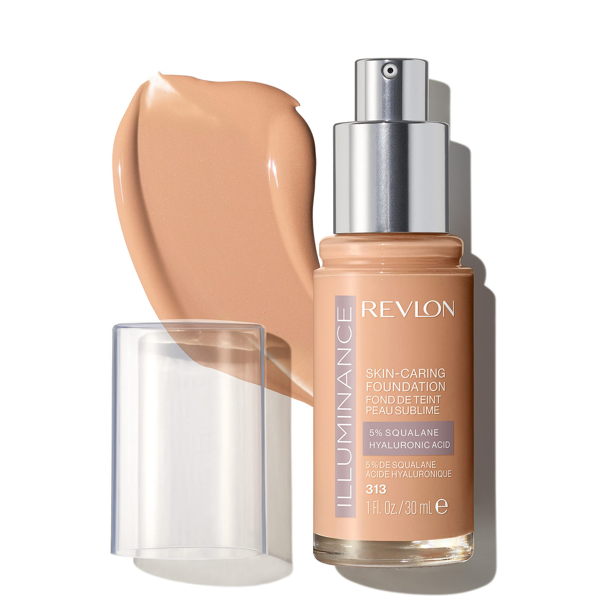 Revlon Illuminance Skin-Caring Liquid Foundation, Hyaluronic Acid, Hydrating and Nourishing Formula with Medium Coverage, 313 Light Tan, 1 fl oz Beauty & Personal Care REVLON