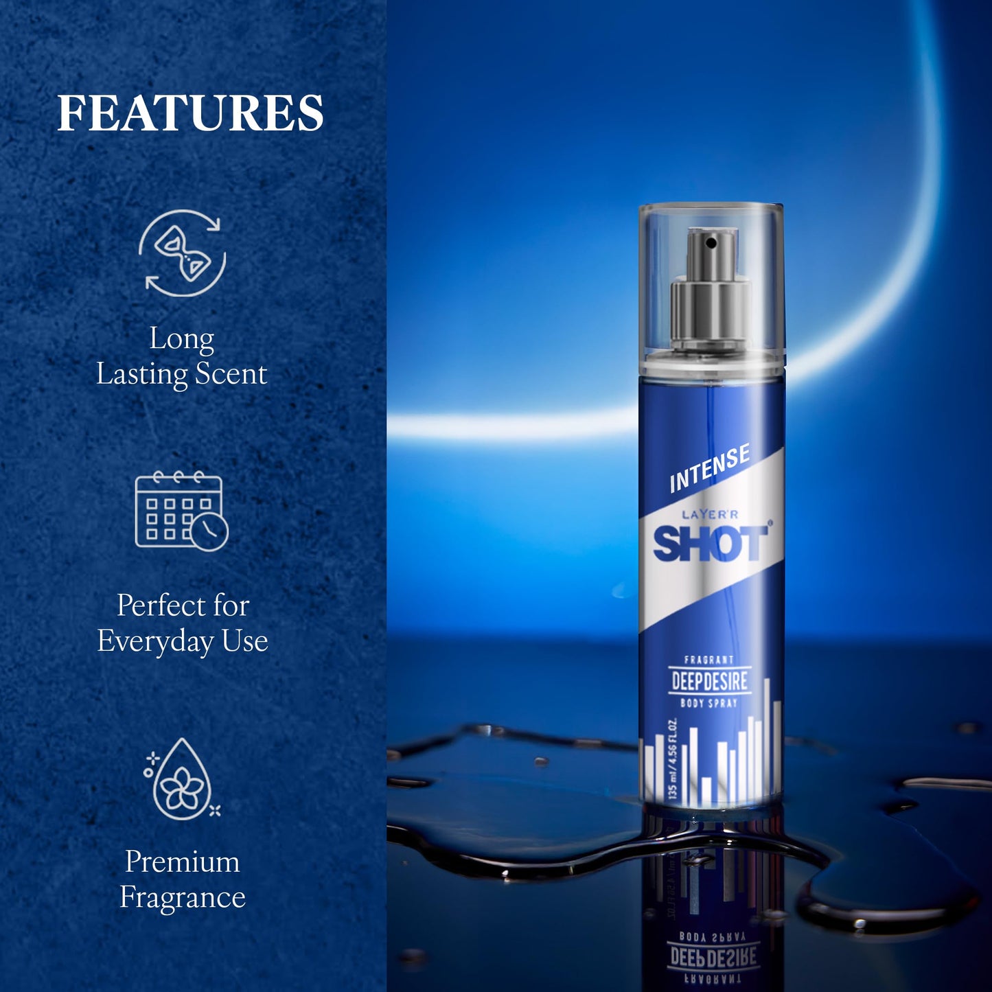 Layer'r Shot Deodrant, Deep Desire, 135ml Beauty and Personal Care Layer'r