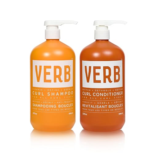 VERB Curl Shampoo + Conditioner Duo, 32 fl oz - Cleanse and Smooth - Frizz Control + Definition- Vegan, No Parabens or Harmful Sulfates Beauty & Personal Care VERB