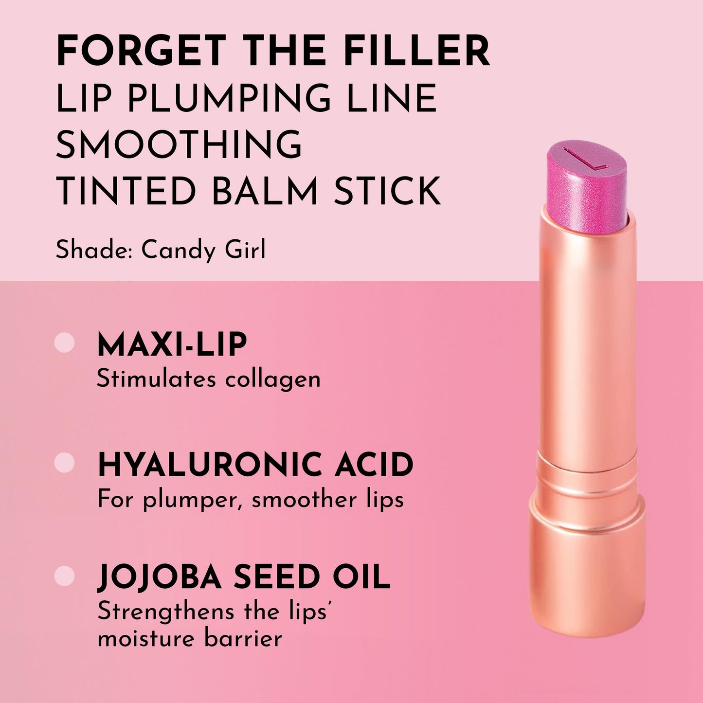Lawless Forget the Filler Lip Plumping Line Smoothing Tinted Balm - Candy Girl - Premium Tinted Lip Balm with Natural Ingredients to Plump and Smooth Beauty and Personal Care Lawless