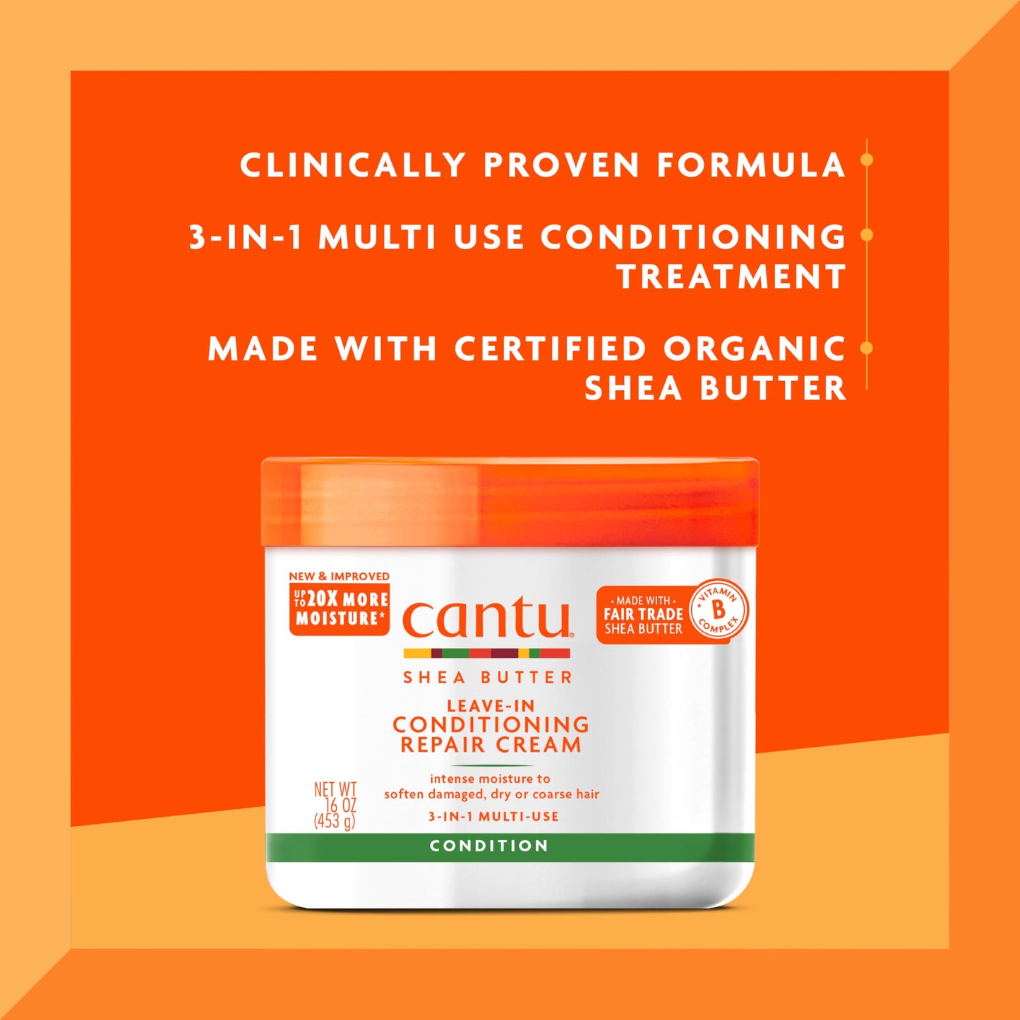 Cantu Leave-In Conditioning Repair Cream with Shea Butter, 16 oz (Pack of 2) Beauty & Personal Care Cantu