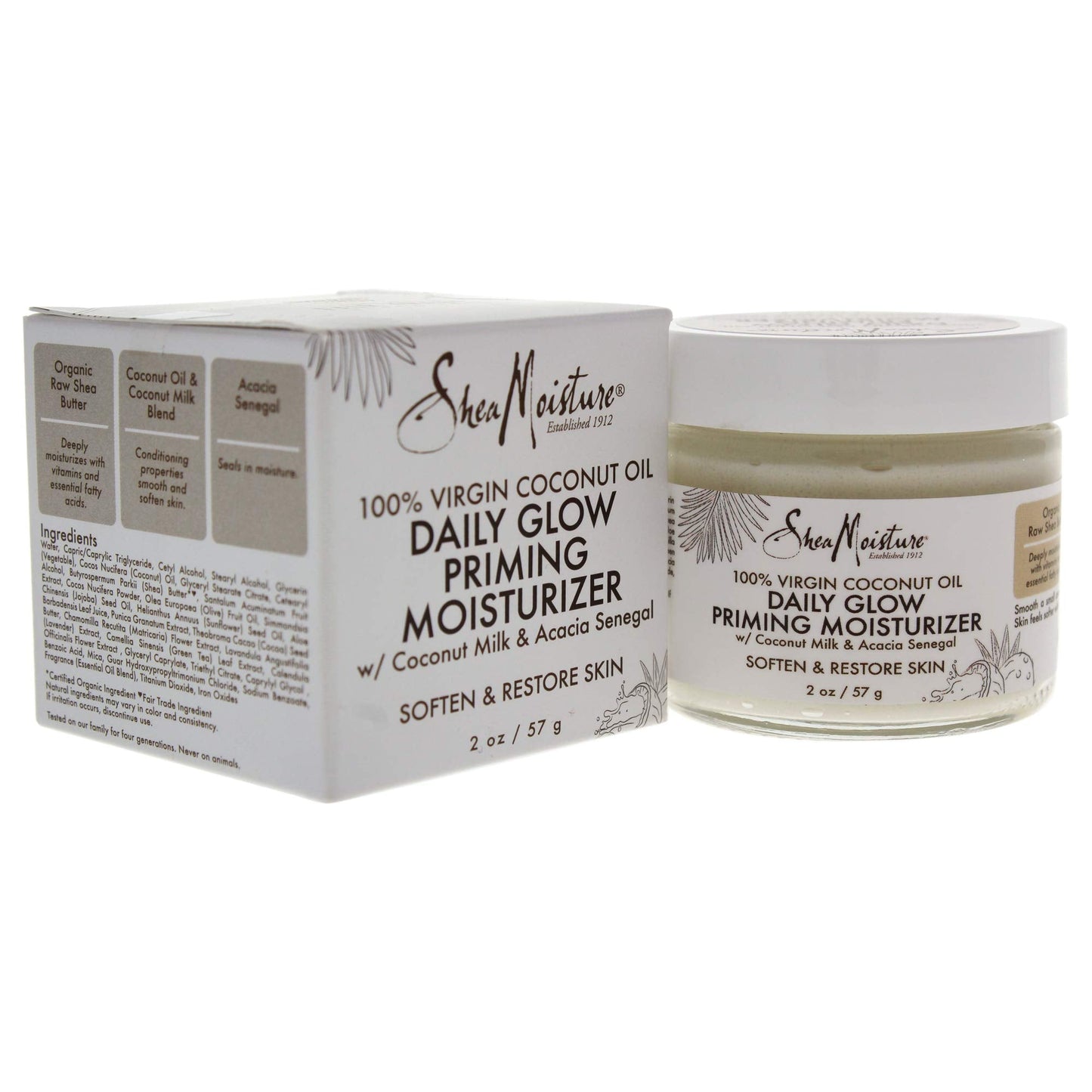 Shea Moisture 100% Virgin Coconut Oil Daily Glow Priming Moisturizer By Shea Moisture for Unisex -Moisturizer, 2 Ounce Beauty & Personal Care Shea Moisture