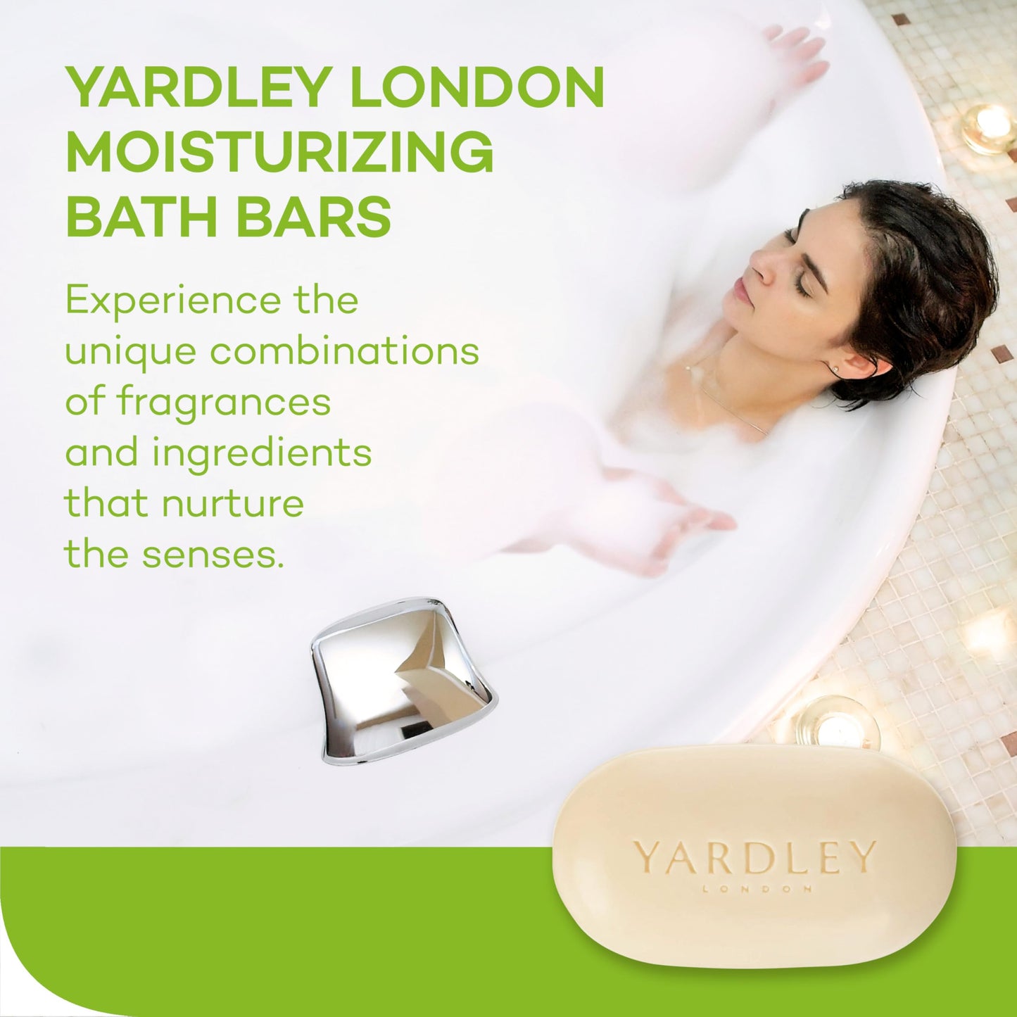 Yardley London Nourishing Bath Soap Bar Aloe & Avocado, Conditions Skin with Creamy Avocado & Olive Extracts, 4.0 oz Bath Bar, 1 Soap Bar Beauty & Personal Care Yardley