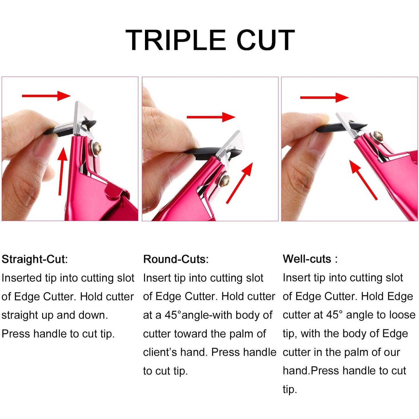 Yaomiao 3 Pcs False Premium Nail Clipper for Acrylic Nail Tips Cutter Rustproof Stainless Steel Fingernail Trimmer Manicure Tool for Salon Beauty Beauty & Personal Care Yaomiao