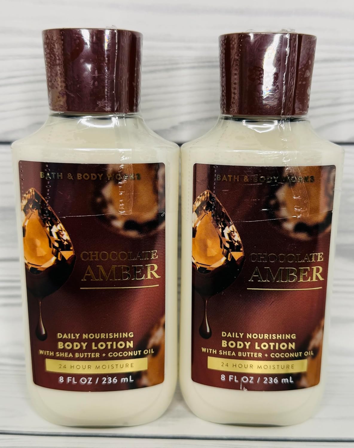 Bath & Body Works Chocolate Amber Body Lotion 8 Ounces Each Pack of 2 Beauty & Personal Care Bath & Body Works