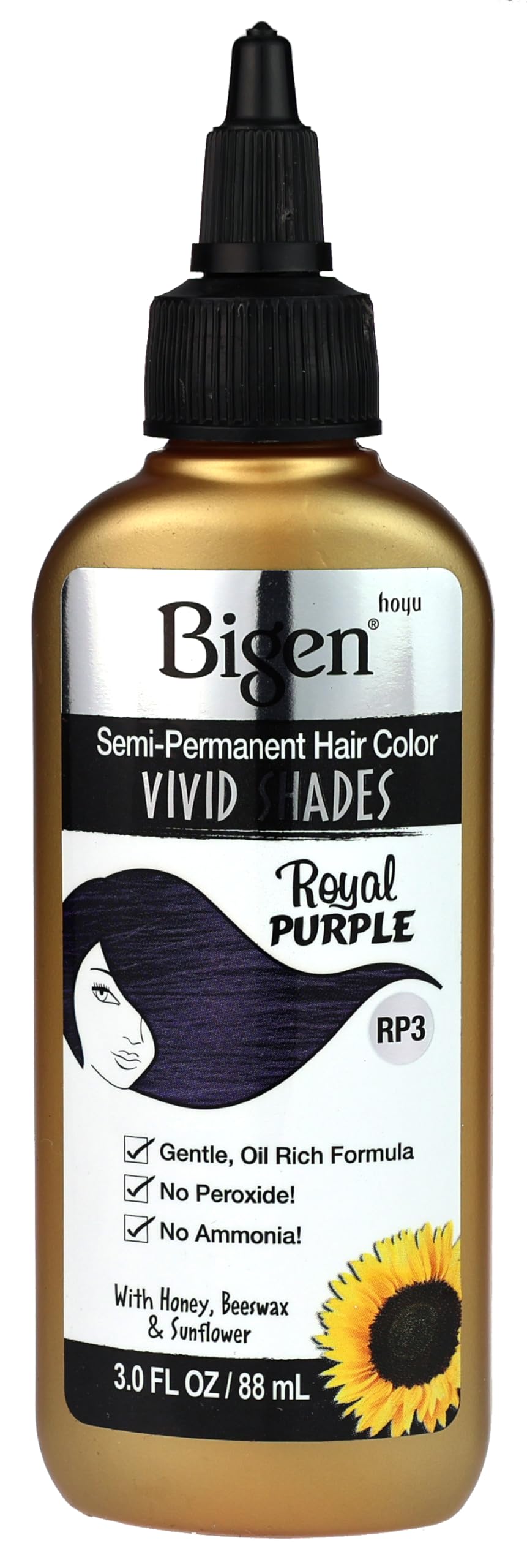 Bigen Semi-Permanent Haircolor #Rp3 Royal Purple 3 Ounce (88ml) (3 Pack) Beauty & Personal Care Bigen