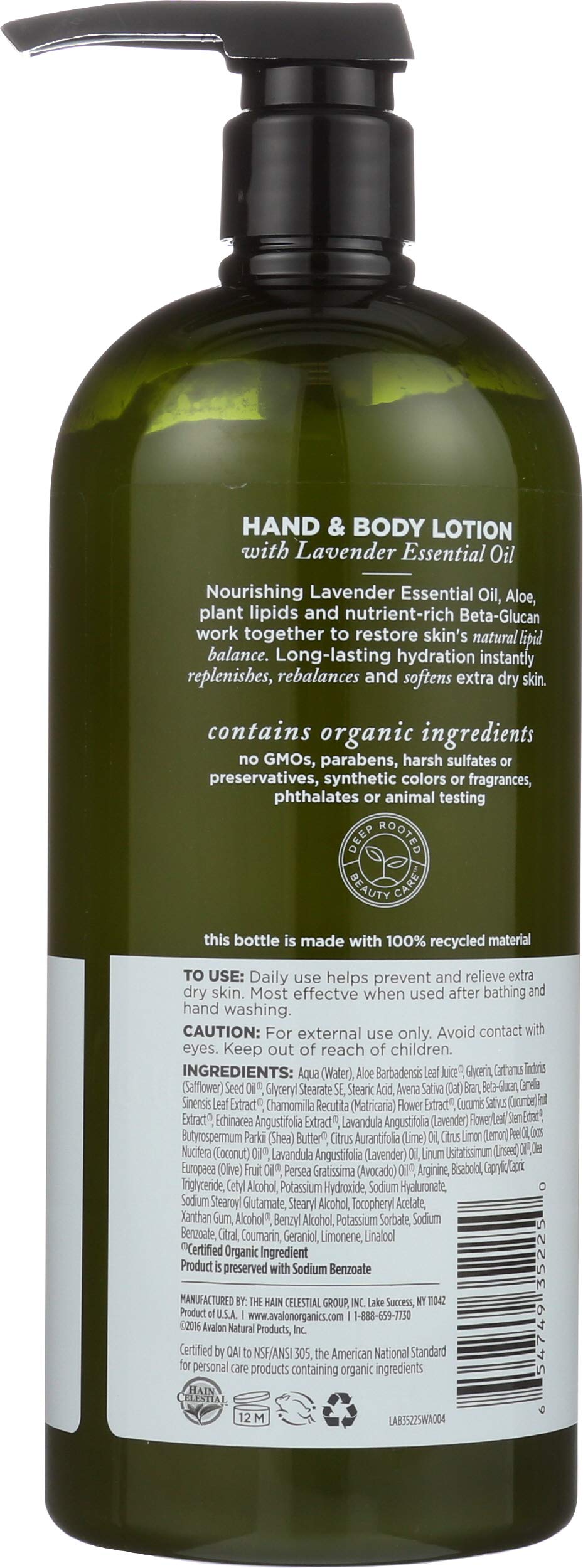 Avalon Organics Hand and Body Lotion Lavender - 32 fl oz Beauty & Personal Care Avalon Organics