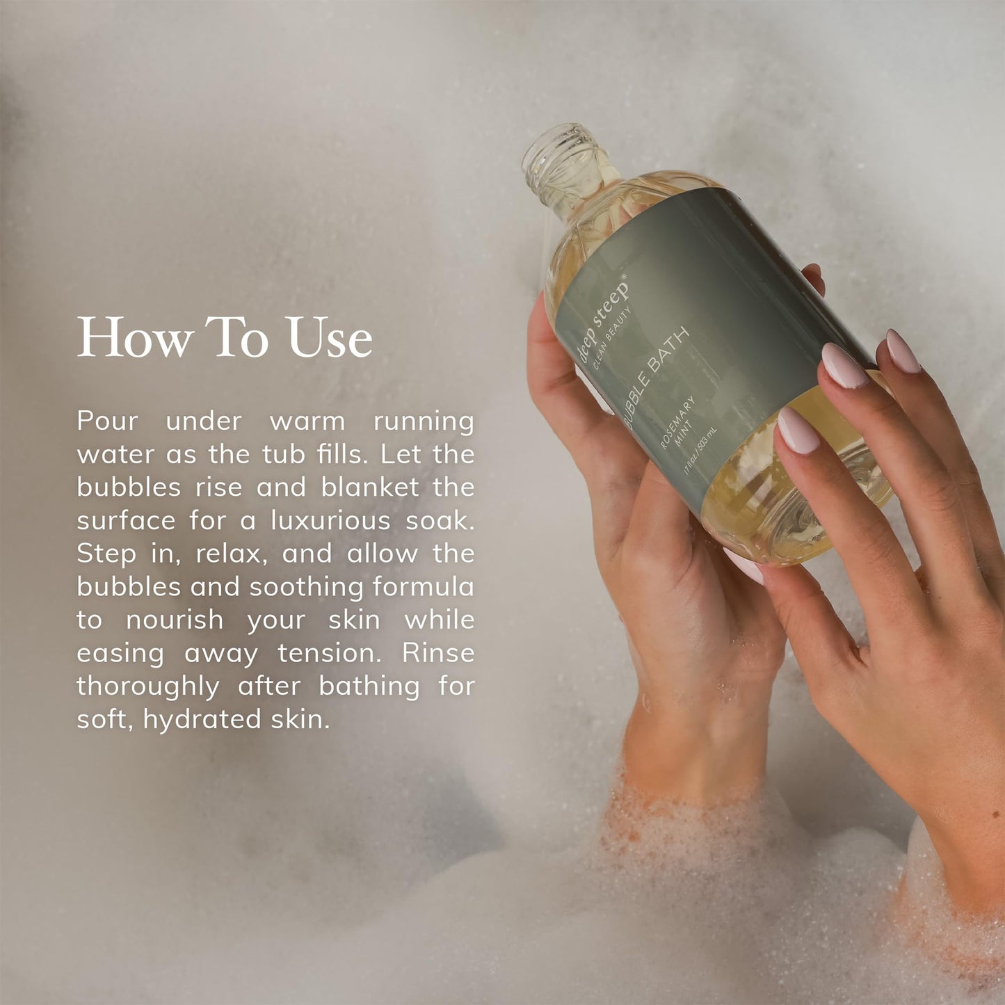 Deep Steep Bubble Bath, Lavender Chamomile 17 oz (Pack of 2) - Hypoallergenic, Clinically Tested Soothing Soak with Shea Butter & Argan Oil Beauty & Personal Care Deep Steep
