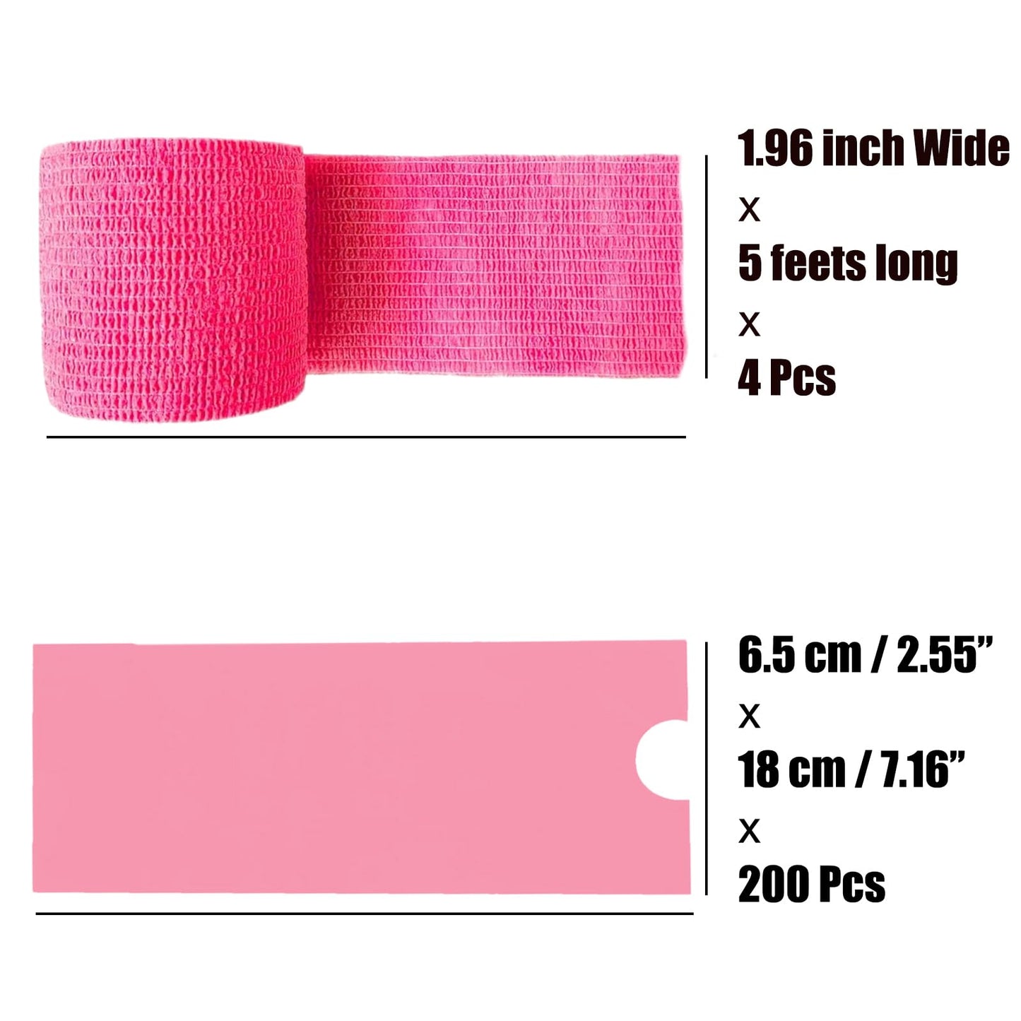 MIUXIA 200 Pink Tattoo Pen Covers 4 Grip Tapes Large Tattoo Machine Covers Beauty and Personal Care Miuxia