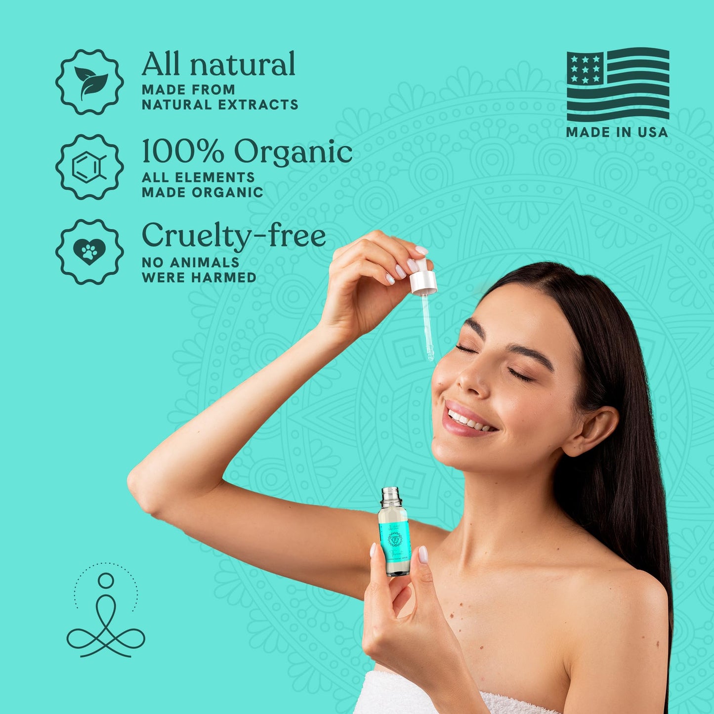 Throat Chakra Facial Serum Essential Oil Blend, Natural & Organic Moisturizing Serum for Face with Sunflower, Argan, Apricot, Rosemary, Lavender Oils Beauty & Personal Care Awakened Skincare