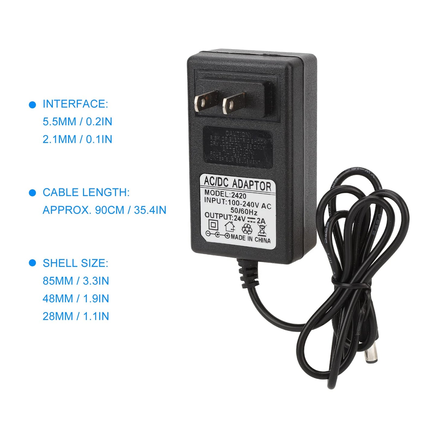 Nail Power Adapter, 24V 2A Nail Power Adapter Charger 48W Power Supply Adapter LED Nail Lamp Nail Dryer Replacment Power Supply Adapter, LED light Beauty and Personal Care Brrnoo