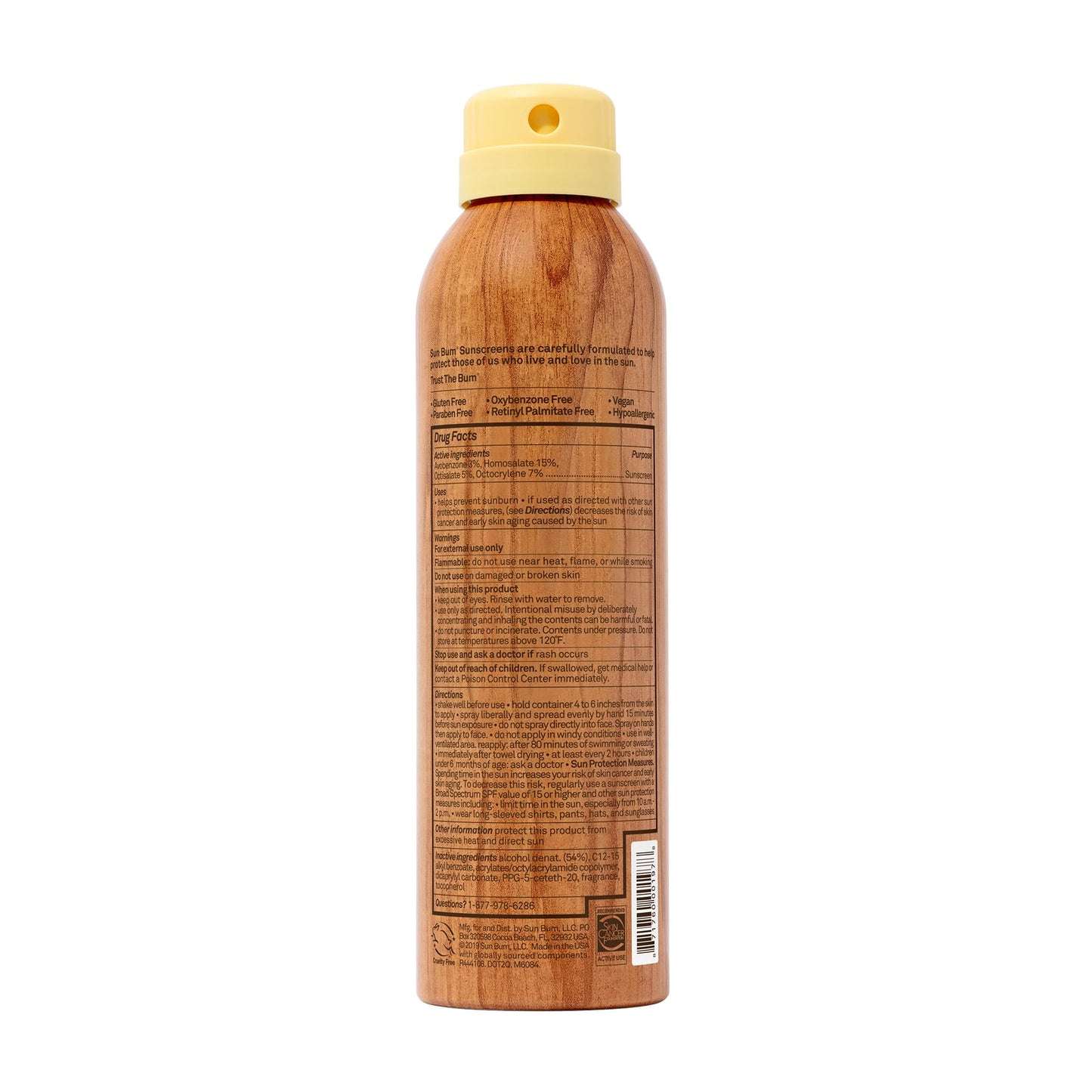 Sun Bum Original Moisturizing Sunscreen Spray SPF 50 with Sonny Sticker, Vegan and Hawaii 104 Act Compliant, Octinoxate & Oxybenzone Free, Broad Beauty & Personal Care Sun Bum