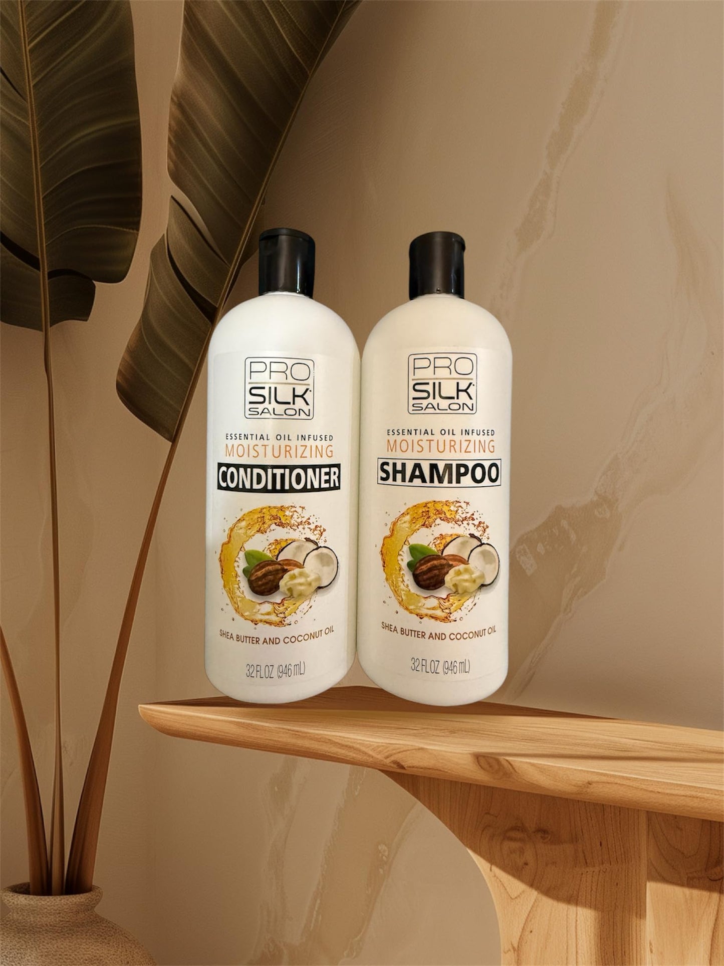 Pro silk salon - duo shampo& conditioner -shea butter and coconut oil Beauty & Personal Care Pro silk salon