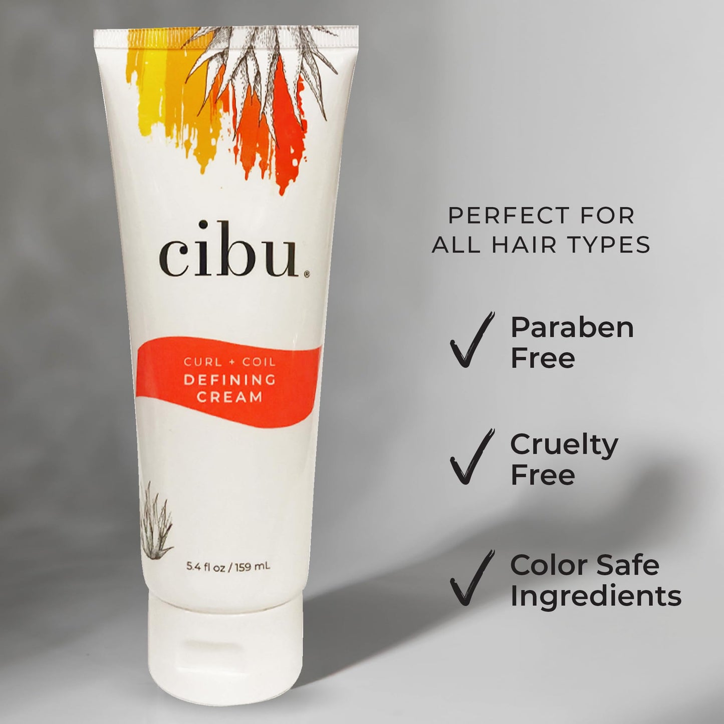 CIBU Curl + Coil Defining Cream | Long-Lasting Hold for Natural Wavy, Coily, Curly Hair | For African American Hair | 5.4 Ounces Beauty & Personal Care CIBU