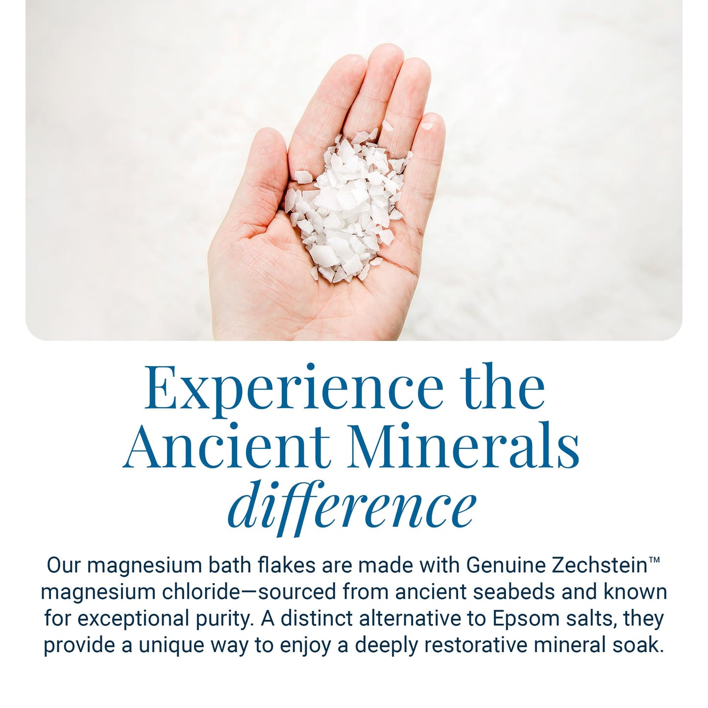 Ancient Minerals Magnesium Bath Flakes - Bathing Alternative to Epsom Salt - Soak in Natural Salts - High-Absorption Efficiency for Relaxation Beauty and Personal Care Ancient Minerals