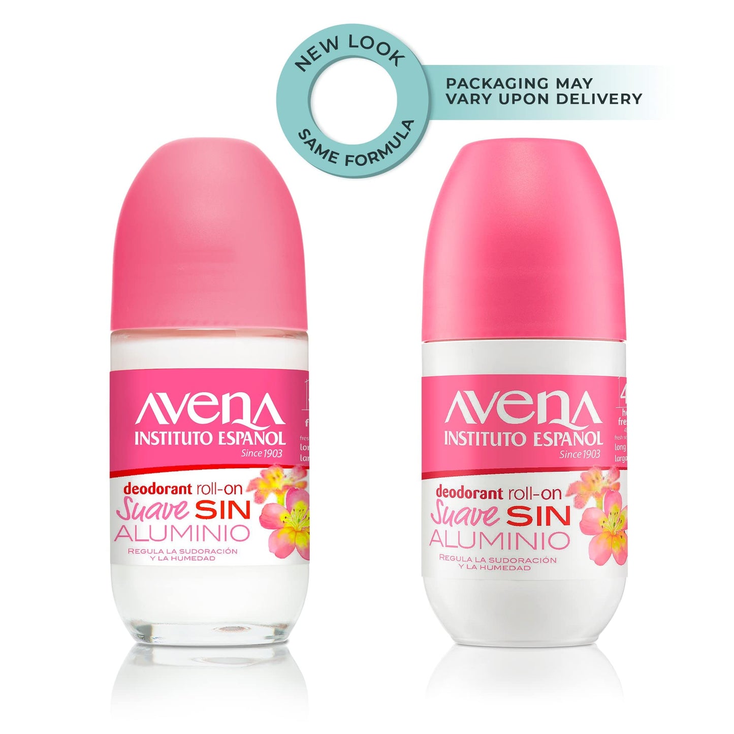 Instituto Español Avena Deodorant Roll-On Suave, Long-Lasting, Non-Alcohol, 2-Pack of 2.50 Oz Each Beauty and Personal Care Avena Instituto Espanol