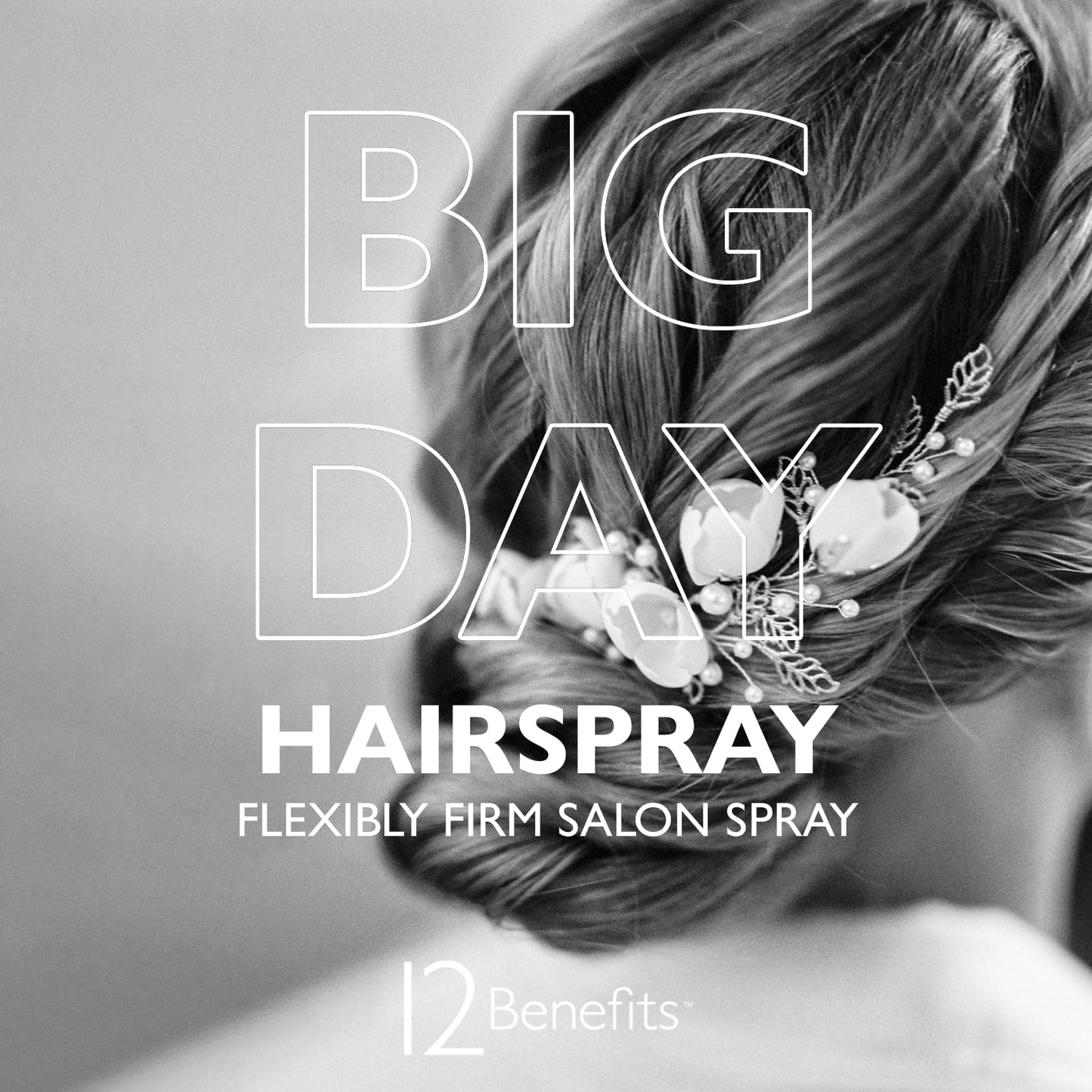 12 Benefits Big Day Hairspray - Long-lasting Hair Care Volume Spray w/Argan Oil, Vitamin B5, Silk Protein + Salon Product, Heat Protectant, Humidity Beauty & Personal Care 12 Benefits