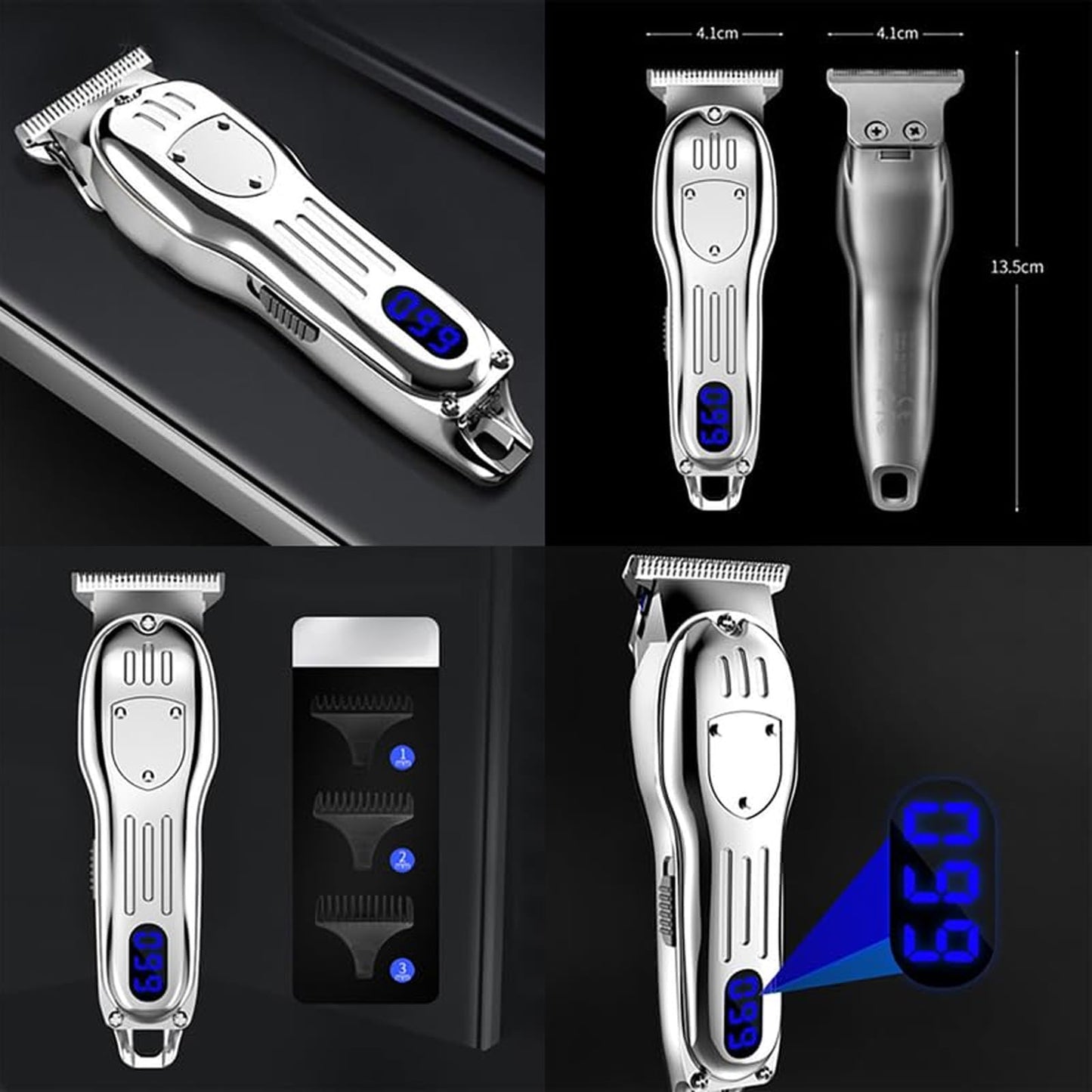 New LCD Digital Hairdresser, Hair Trimmer, Professional Clippers for Men, Cordless Barber Kit for Household(Black) Beauty and Personal Care QDKVTNDJZ