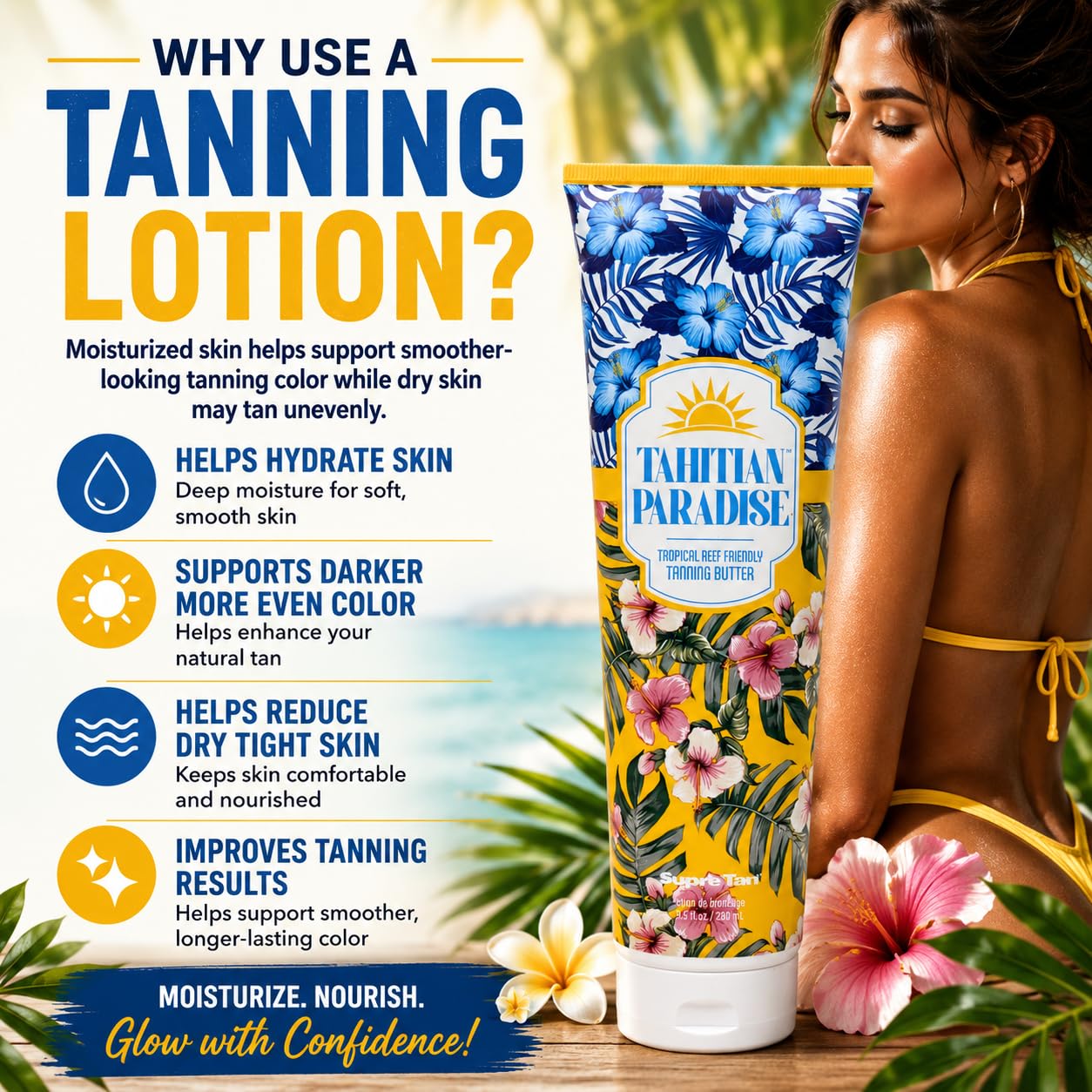 Tahitian Paradise Tropical Reef Friendly Tanning Butter 9.5oz Beauty & Personal Care Supre