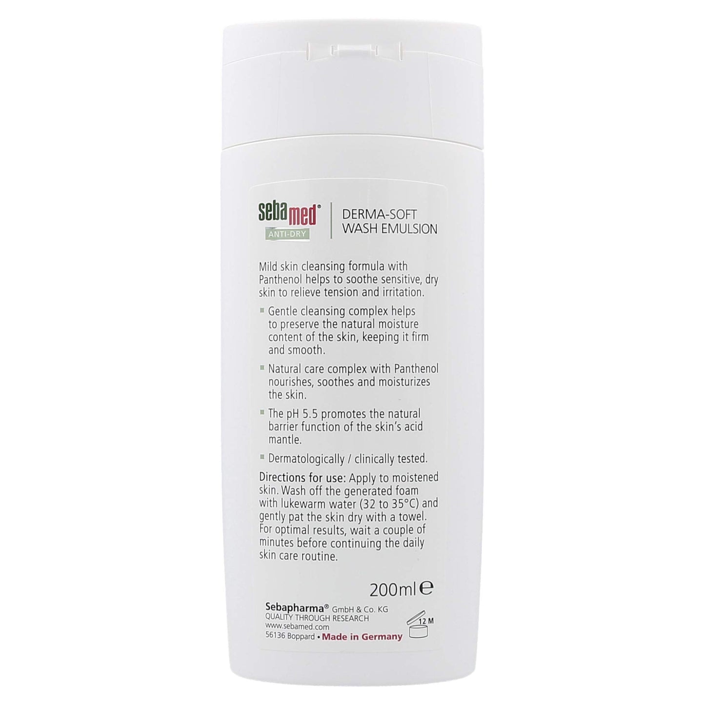 Sebamed Anti-Dry Derma-Soft Wash Emulsion Gentle Cleansing Complex For Dry and Sensitive Skin 6.8 Fluid Ounces (200mL) Beauty & Personal Care SEBAMED