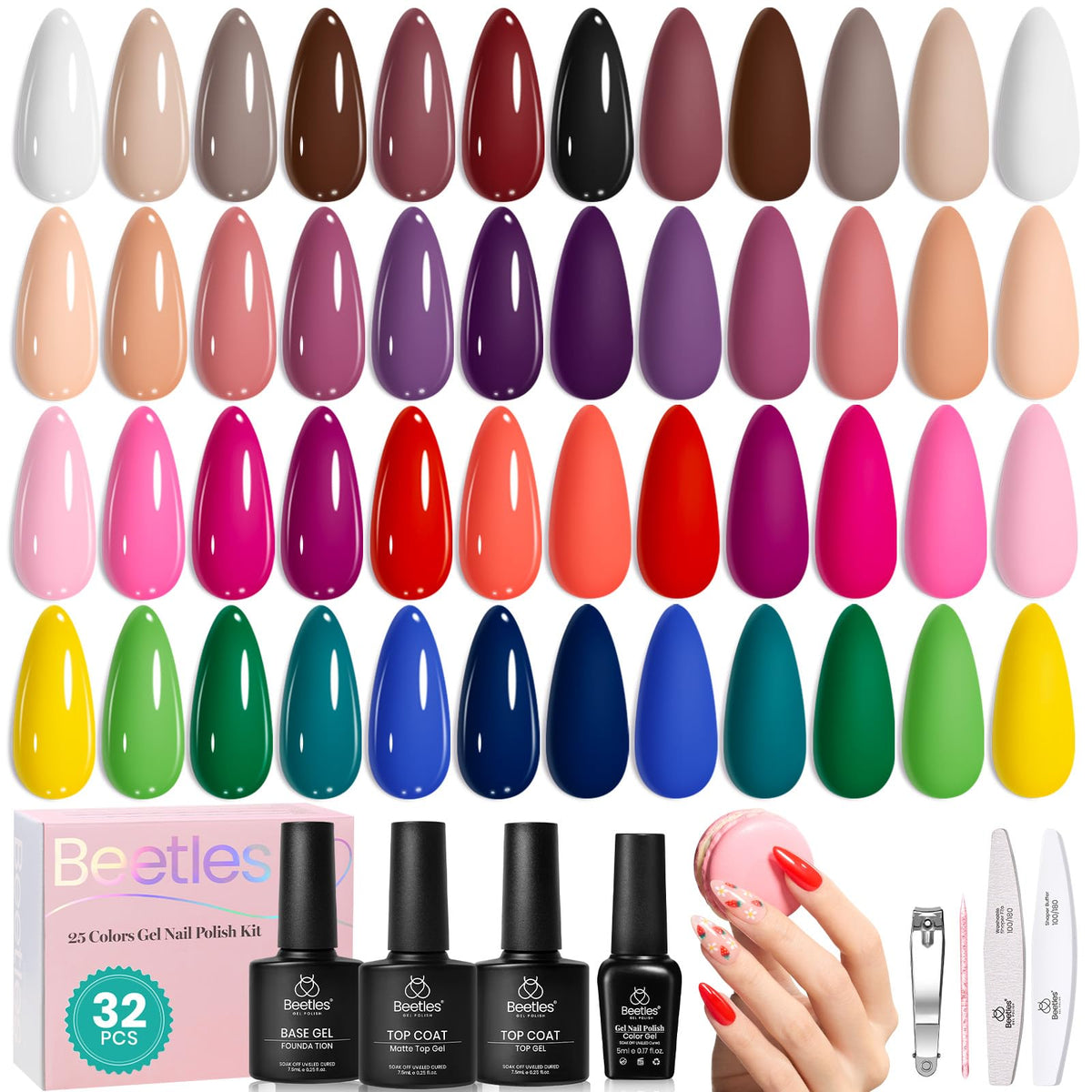 Beetles Fall Gel Polish Kit, Chic Outfits Collection, 25 Colors