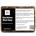 HalalEveryDay - Raw African Black Soap from Ghana, Black Soap with Shea Butter, Black African Soap for Nourished Skin, Natural African Black Soap Bar Beauty & Personal Care HalalEveryDay