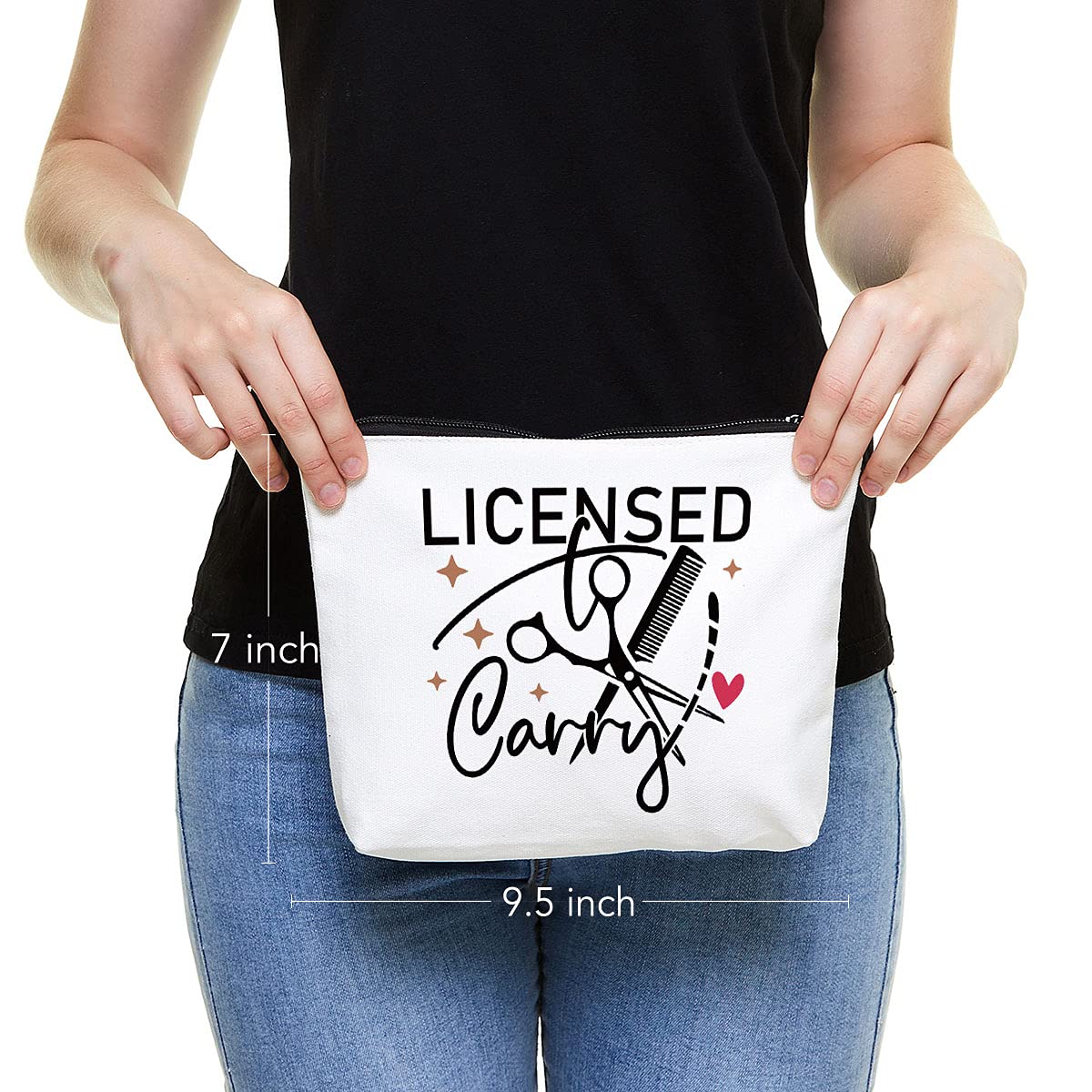 Hair Stylist Supplies Hairstylist Gift Ideas Hairdresser Gift Hairdresser & Stylist Makeup Bag- She Works Willingly With Her Hands - Gifts for Hairstylist, Salon Owner, Esthetician, Barber or Friend Beauty & Personal Care Fokongna