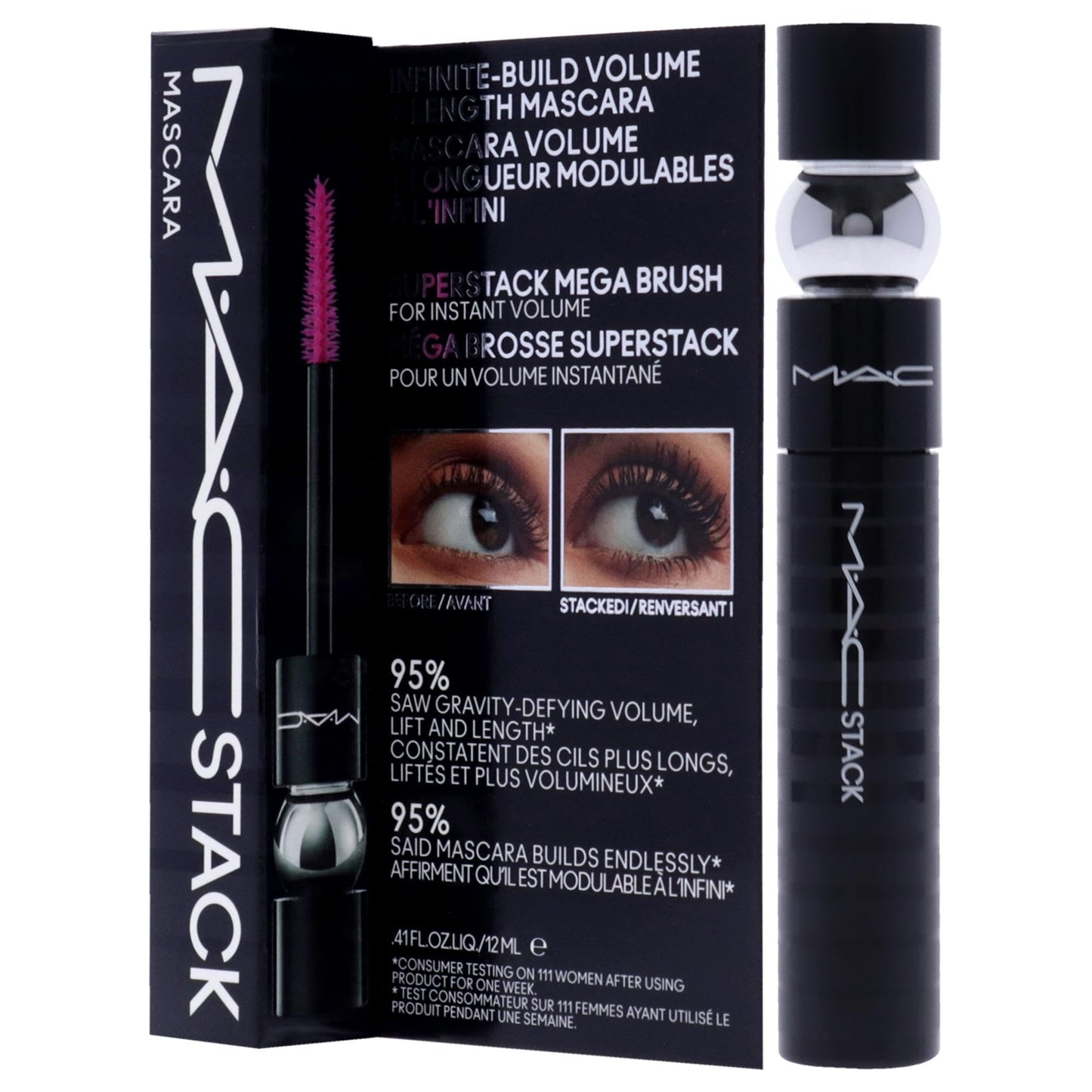 MAC MAC Stack Mascara Superstack Macro Brush Mascara Women 0.41 oz Beauty & Personal Care MAC