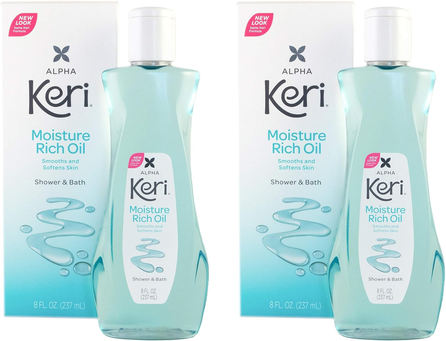 Keri Moisture Rich Shower Bath Oil, Clear, 8 Ounce (Pack of 2) Beauty and Personal Care Keri