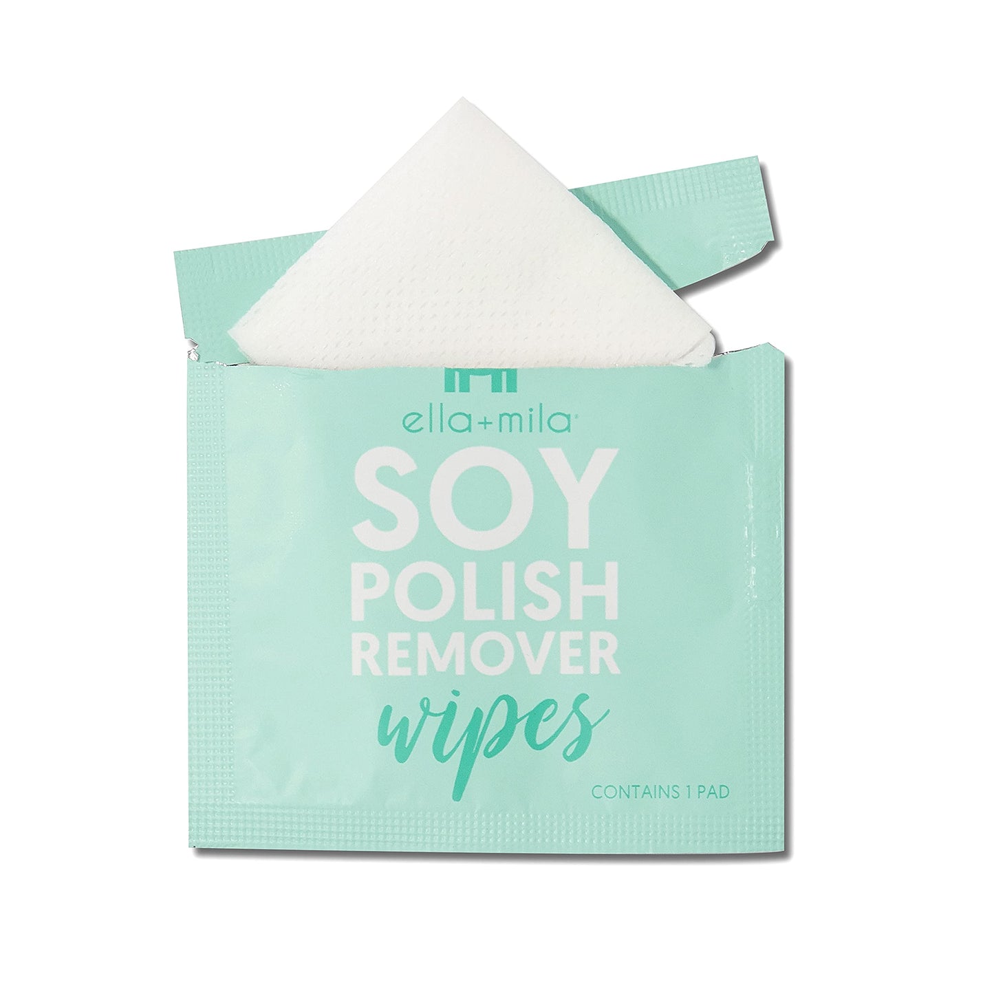 ella+mila Soy Nail Polish Remover Wipes - Non-Acetone, Non-Toxic Fingernail Polish Remover Pads - Travel Size, Individually Wrapped, Lint Free Beauty & Personal Care ella+mila