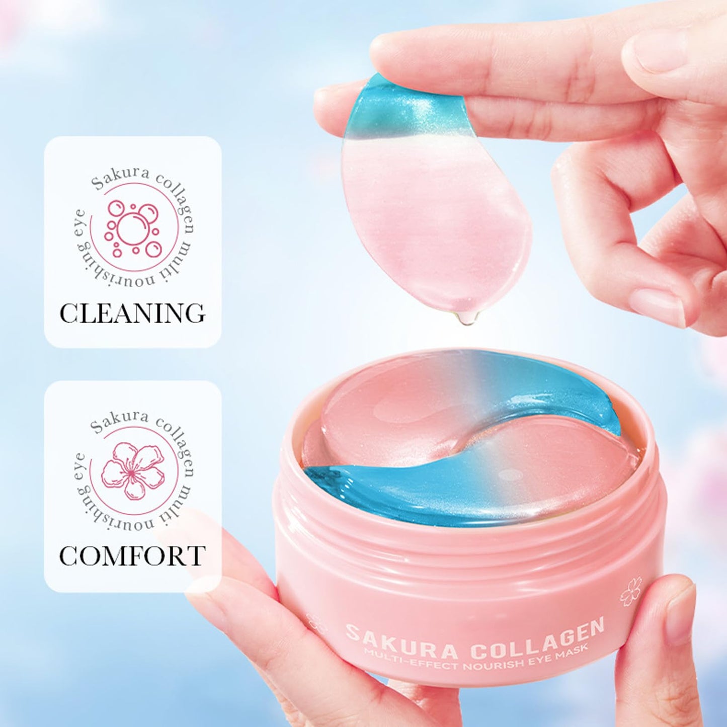 60 Pcs Gradient Under Eye Patches, Eye Patches for Puffy Eyes and Dark Circles, Eye Patches for Dark Circles, Under Eye Mask, Collagen Eye Patches Beauty and Personal Care Eakroo