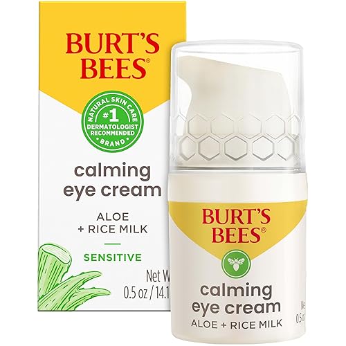 Burt's Bees Calming Eye Cream With Aloe and Rice Milk, Moisturizes Without Causing Redness or Irritation, 98.7 Percent Natural Origin Skin Care, 0.5 Beauty & Personal Care Burt's Bees