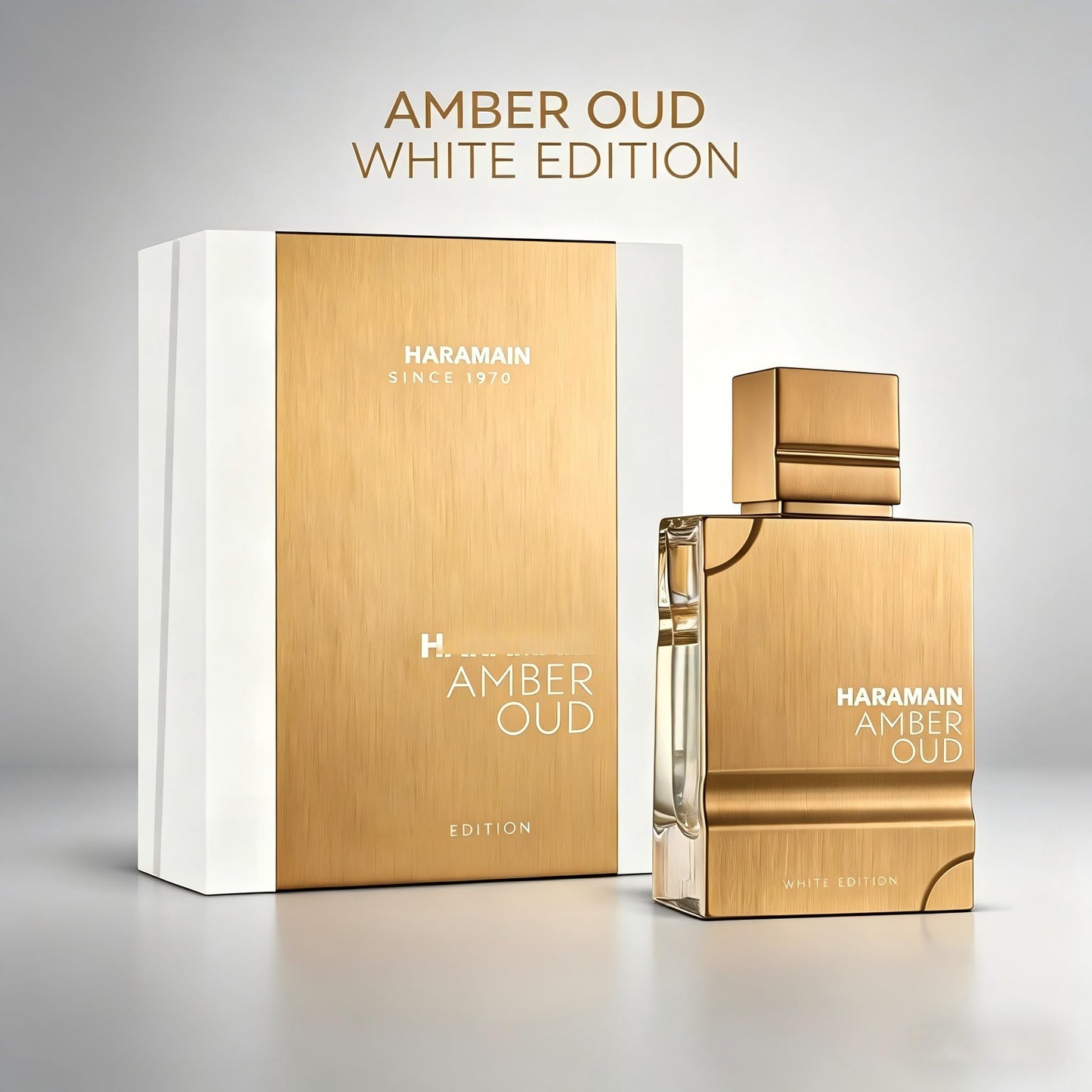 HARAMAIN AMBER OUD White Edition Eau De Parfum Spray for Unisex 2 Ounce Men's and Women's Long-lasting Perfume Beauty & Personal Care HARAMAIN AMBER OUD