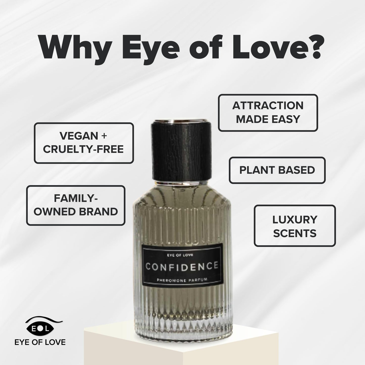 Eye Of Love Confidence Pheromone Parfum Deluxe for Men 50ml, Musky Citrus Cologne for Daily Wear, Professional and Social Use Beauty & Personal Care EOL EYE OF LOVE