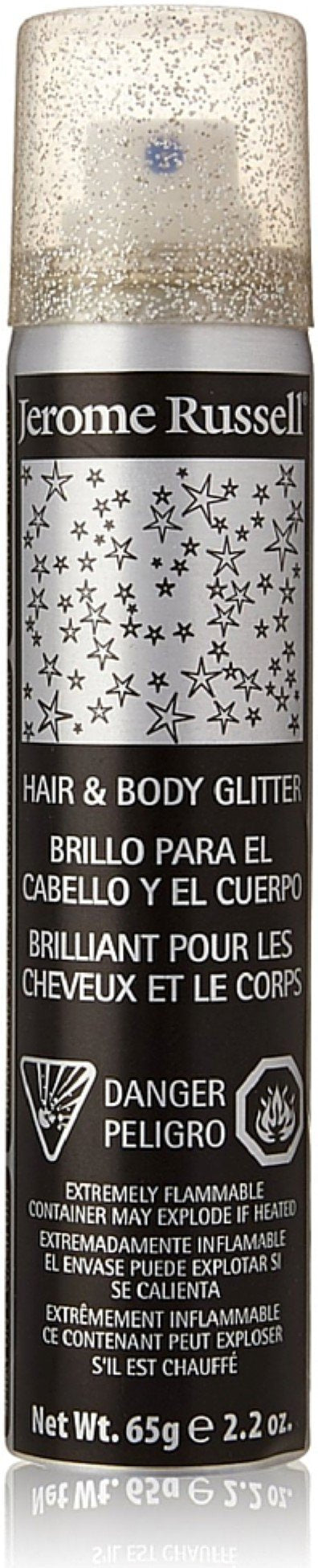 Jerome Russell Hair & Body Glitter Spray, Silver 2.2 oz (Pack of 6) Beauty & Personal Care Jerome Russell