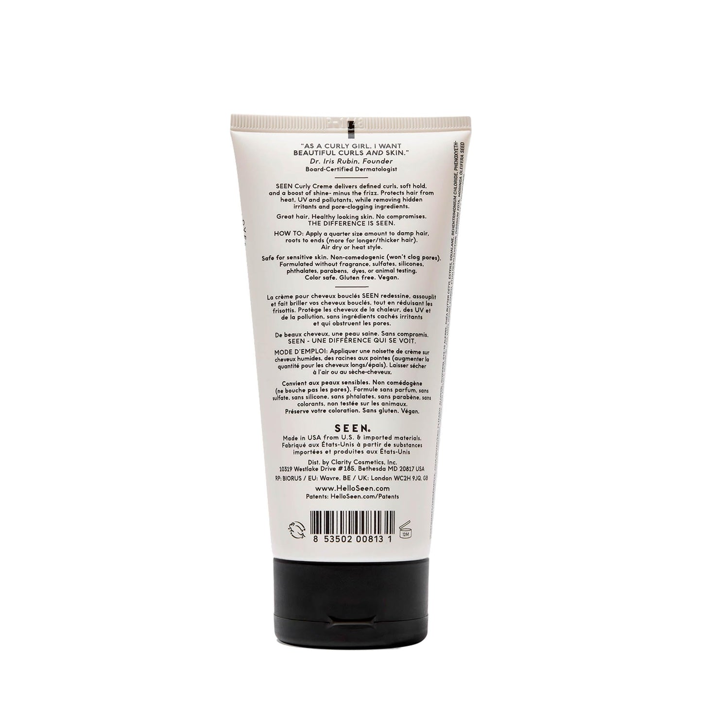 SEEN Curly Creme, Fragrance Free - Non-Comedogenic & Curl Defining Styling Hair Cream- Anti Frizz- Heat Protectant- Safe for Sensitive Skin Beauty & Personal Care SEEN
