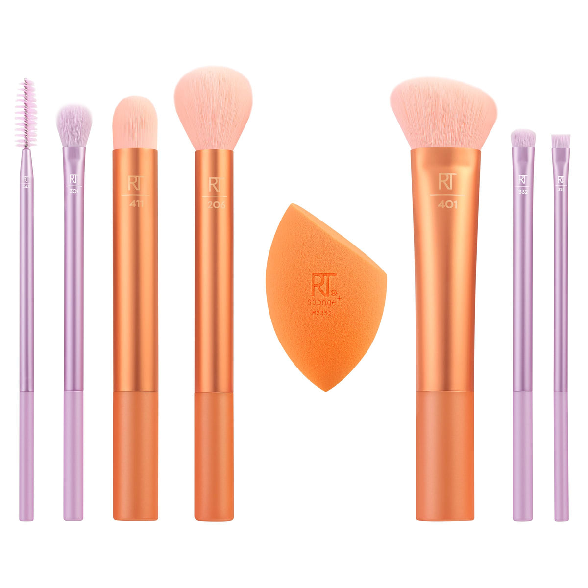 Real Techniques 8 Piece Level Up Brush and Sponge Set, Makeup Brushes