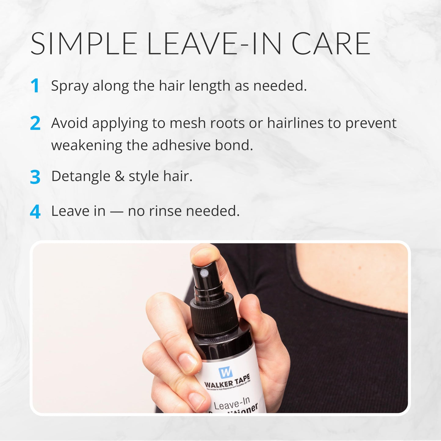 Walker Tape Leave-In Conditioner Spray 4 fl oz for Wig Installs, Lace Systems, Toupee Applications, Hair Tape Prep and Adhesive Strips Use Offering Beauty & Personal Care Walker Tape