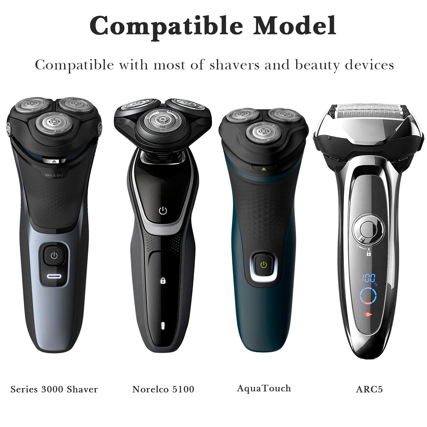 Linkidea 2 Pack Self-Adhesive Wall Shaver Holder, Bathroom Electric Shaver Storage Organizer Compatible with Philips Norelco 2400, 7000, 3600 Series Beauty and Personal Care Linkidea