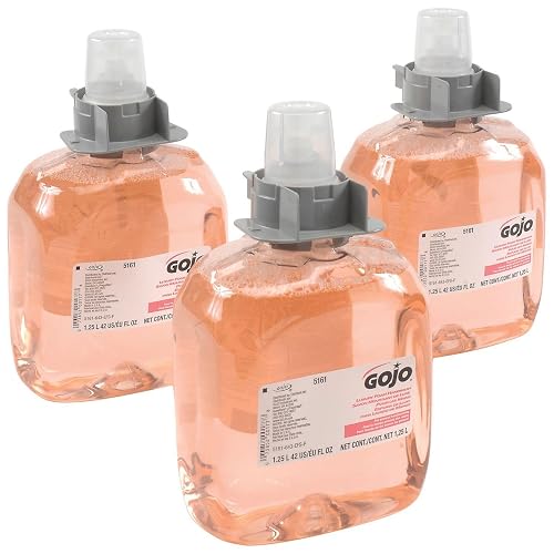 GOJO FMX-12 Luxury Foam Handwash, Cranberry Scent, EcoLogo Certified, 1250 mL Foam Soap Refill for GOJO FMX-12 Push-Style Dispenser (Pack of 3) Beauty & Personal Care GOJO