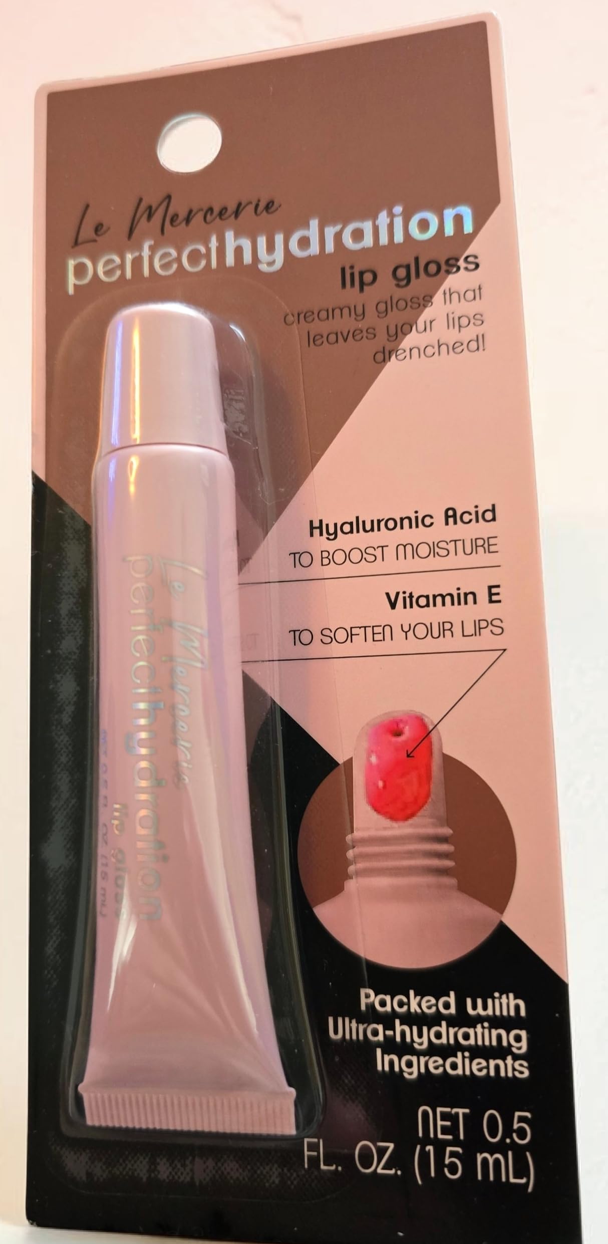 LE MERCERIE Perfect Hydration Lip Gloss with Hyaluronic Acid and Vitamin E, Paraben Free, Cruelty Free, 0.5 fl. oz. Beauty & Personal Care LE MERCERIE