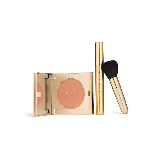 Jerome Alexander MagicMinerals Pressed Mineral Powder Set with Mirror Compact, Extending Lash Mascara, Professional Stubby Brush & Blending Sponge Beauty & Personal Care Jerome Alexander
