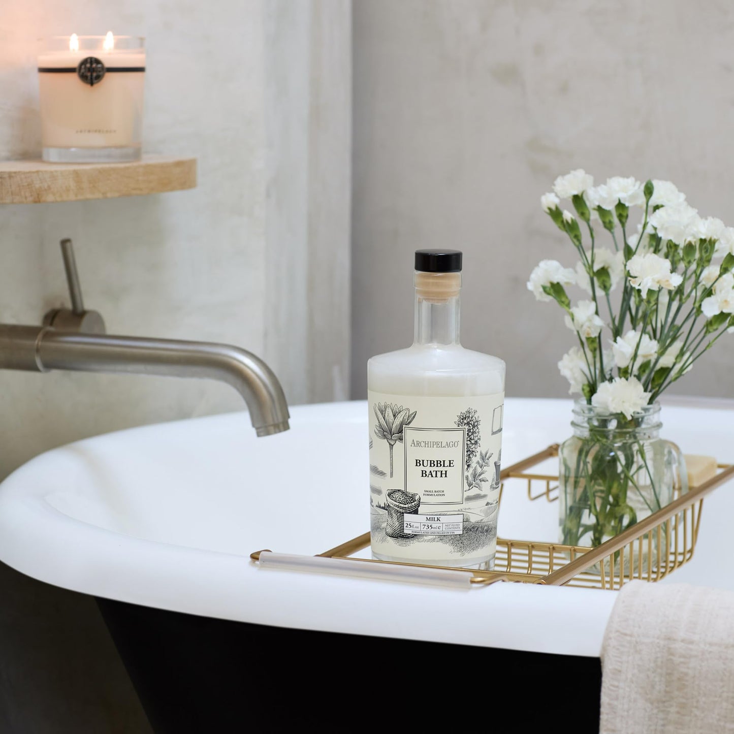 Archipelago Botanicals Luxury Milk Bubble Bath, Daily Body Wash, Moisturizing and Hydrating Gentle Bubble Bath, Helps Refresh, Restore and Soothe All Beauty and Personal Care Archipelago Botanicals