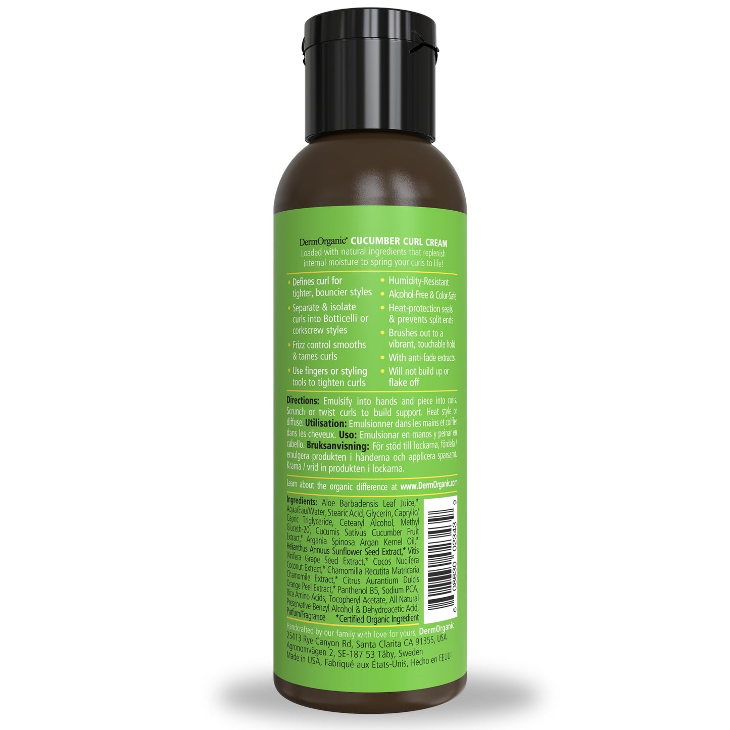 DermOrganic Curl Cream Styler - Greater Curl Separation, Bounce, Defines Curls, Tames Frizz, Humidity Control 5.1 oz Beauty & Personal Care DermOrganic