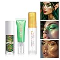 3Pcs Glitter Gel Set - Face & Body Chunky Sparkle Gel with Shimmer Highlighter Stick | Glitter Jelly for Eye, Festival Makeup, Nails, Body Art (Set B) Beauty & Personal Care FindinBeauty
